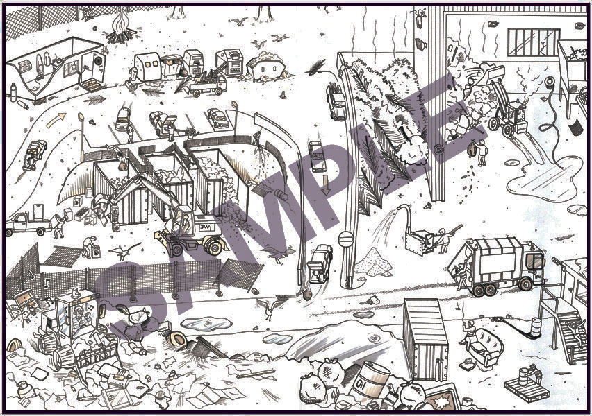 Refuse Tip & Recycling Plant Health and Safety Poster